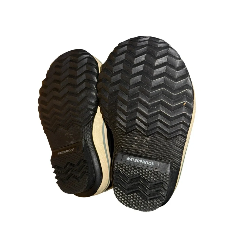 Sorel 1964 Pac Strap Toddler 4 Pre-Owned Snow Boots Black Waterproof Insulated‎
